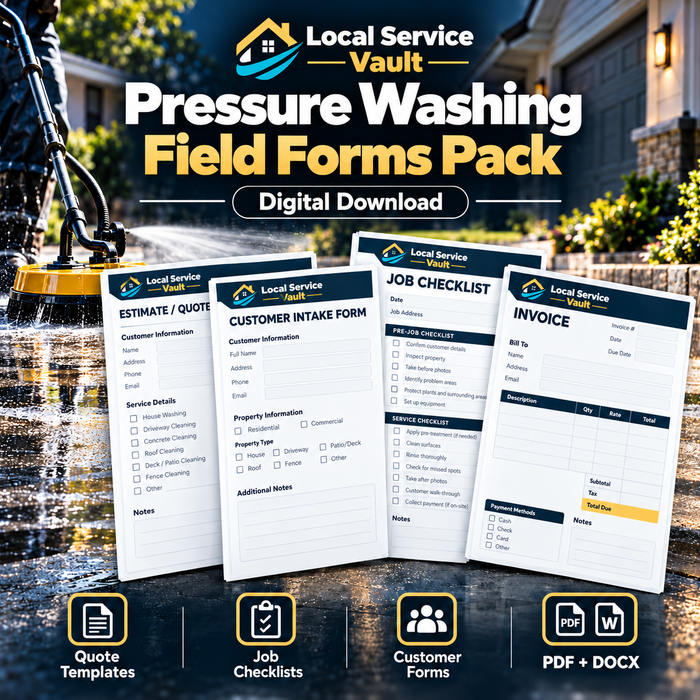 Pressure Washing Field Forms Pack